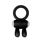 Power Clit Cockring Rabbit BLK