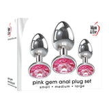 Adam & Eve Pink Gem Anal Plug Set