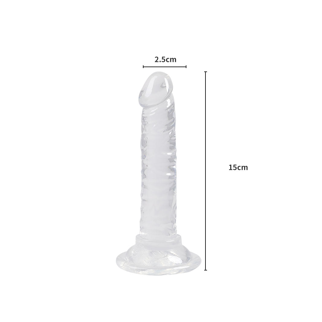 Crystal Dildo Realistic Penis Cock Suction Cup Shaft G-spot Adult Sex Toy